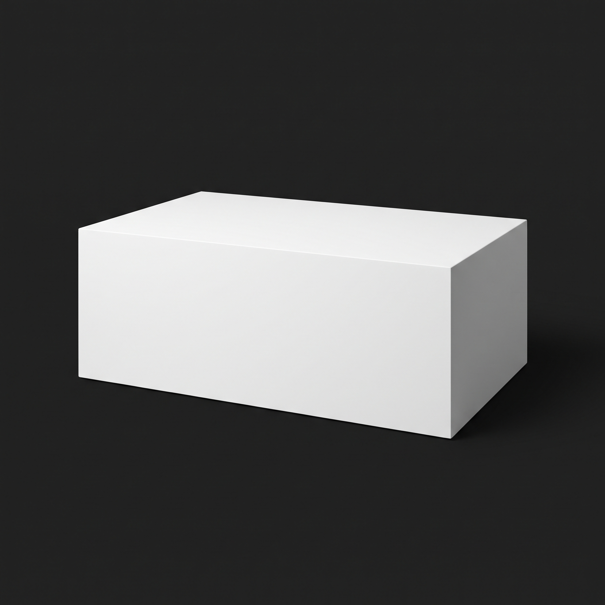 Sprayed white gallery display plinth